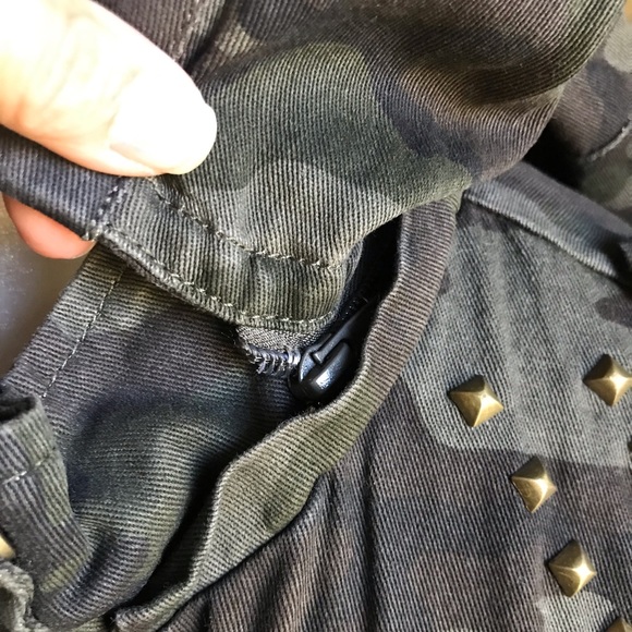 ZENANA Camouflage Print Jacket, Studded, Camo Jacket, Hooded, Zip-Up, 6 - Picture 6 of 15